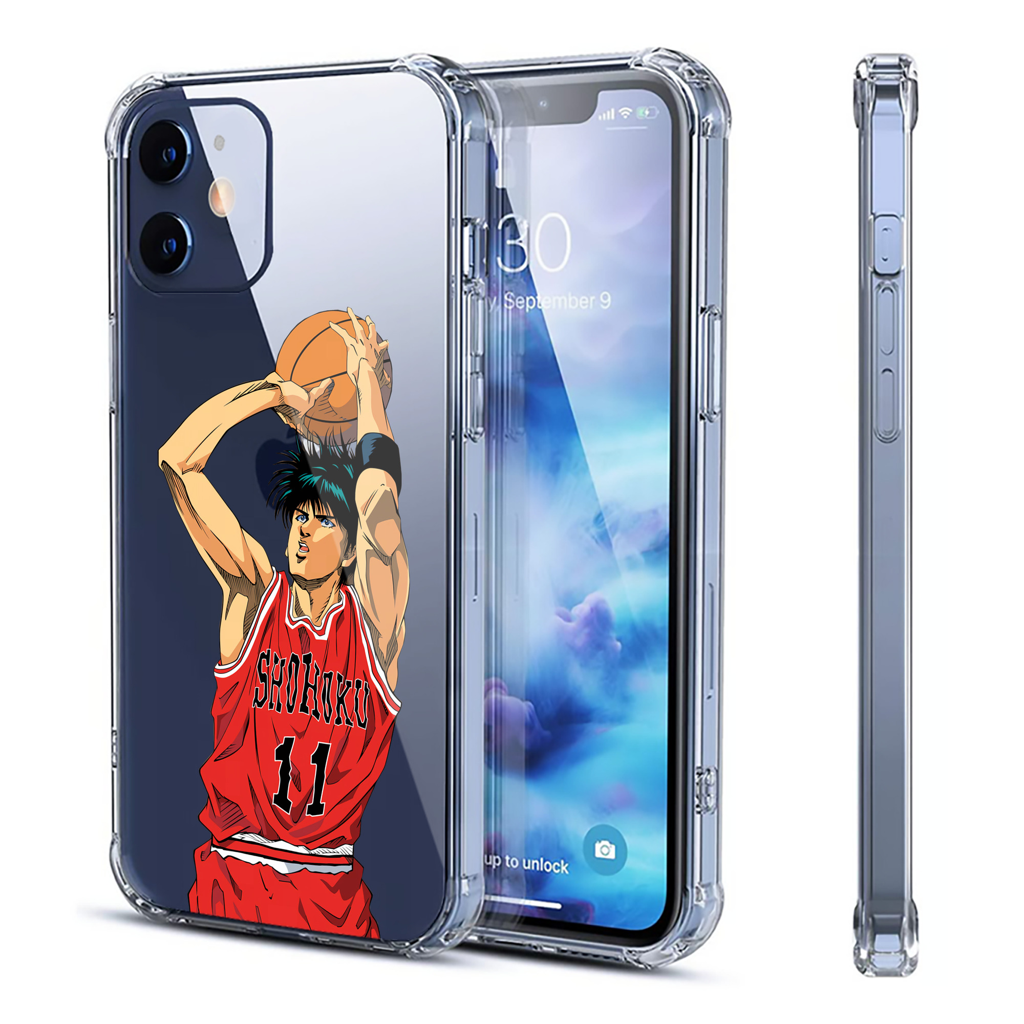（画像用） SLAM DUNK／スラムダンク 【iPhone 12シリーズ対応】透明スマホケース（クリアソフトケース）